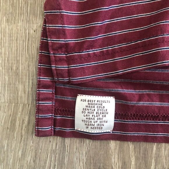 Peter Millar Mens Golf Polo Red White Striped Short Sleeve Shirt Size Large - Picture 5 of 8